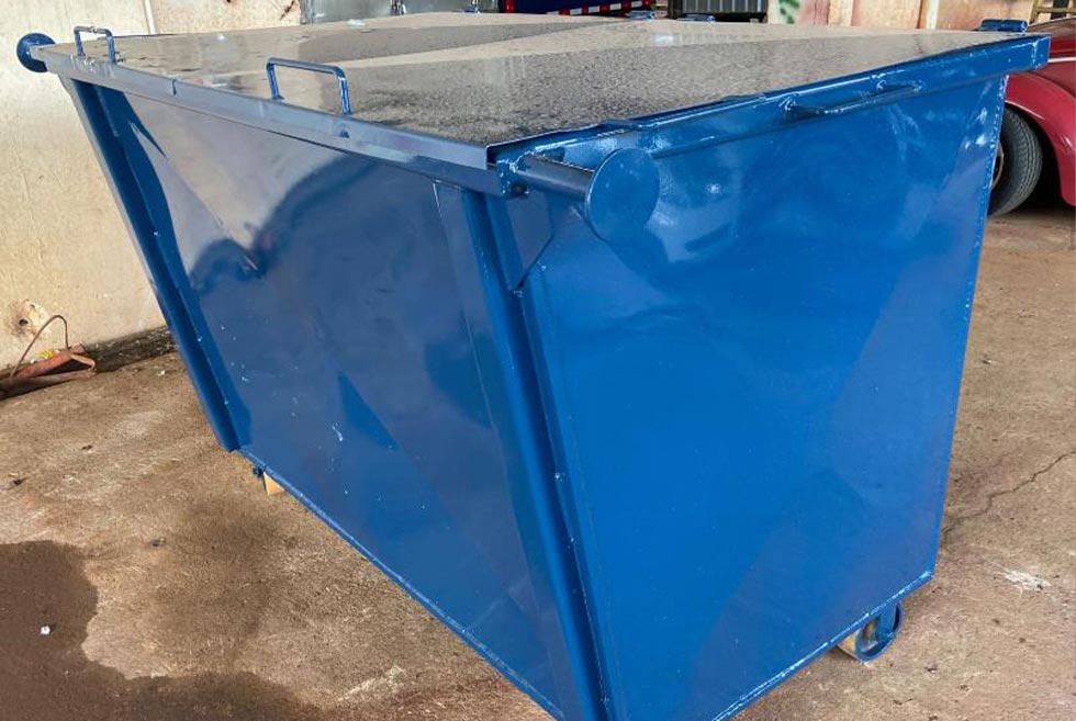 imagem ilustrativa de fabricação de container de entulho